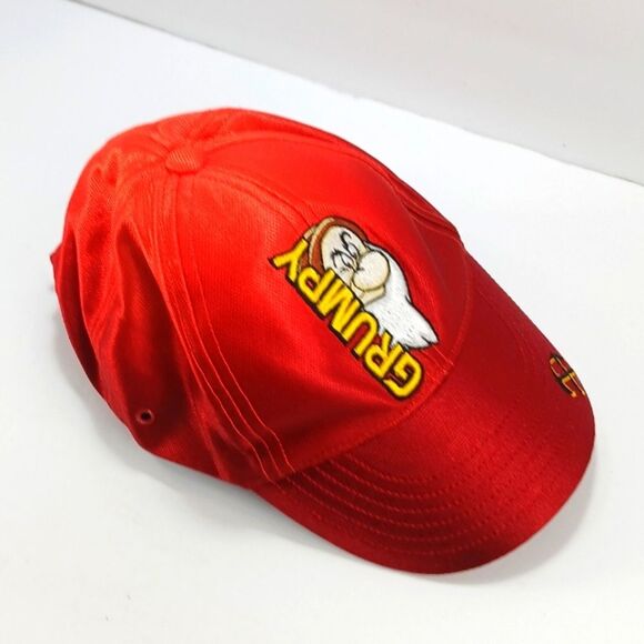 Vintage Disney NWOT Grumpy Embroidered Snapback Adjustable Hat Youth - Picture 9 of 11